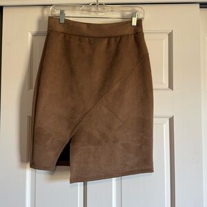 Suede skirt